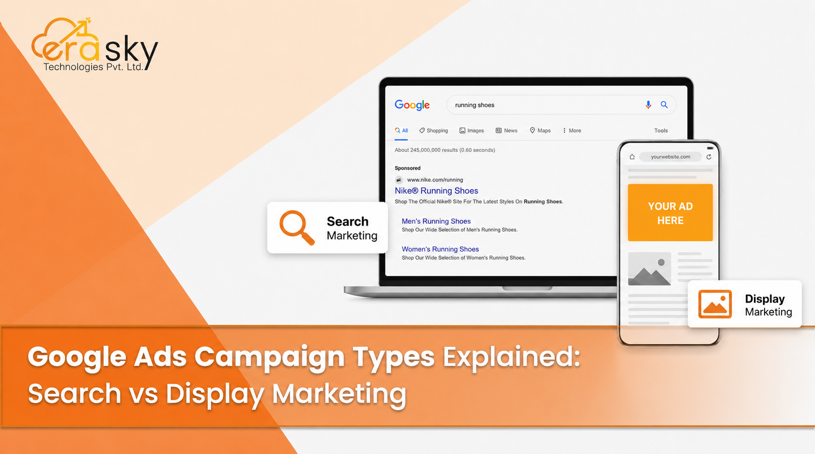 Google Ads Campaign Types Explained: Search vs Display Marketing 
